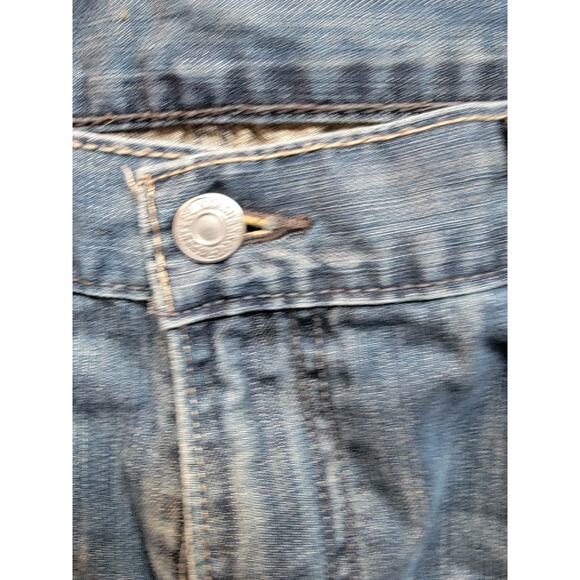 Mens Levi’s 514 Cotton Slim Straight Medium Dark Wash Blue Jeans Size 36x32 - Picture 5 of 10